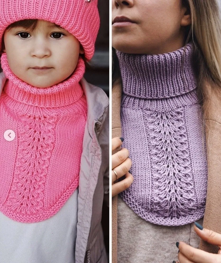[shapetko_knitwear] Манишка Sherry взрослая+детская  (Елена Шапетько)