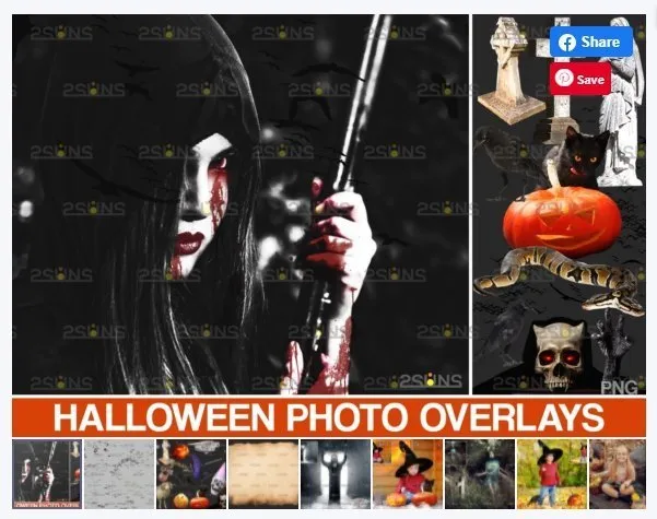 [Creativefabrica] Halloween Clipart & Halloween Overlays