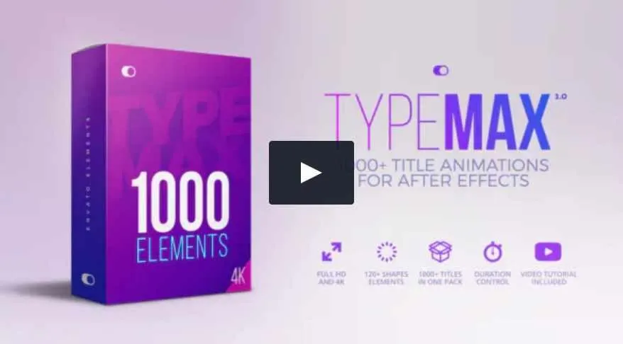 [Videohive] Typemax 1000+ Набор Видео Заголовков для After Effects
