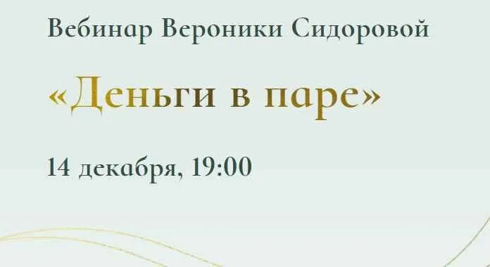 Деньги в паре (Вероника Сидорова)