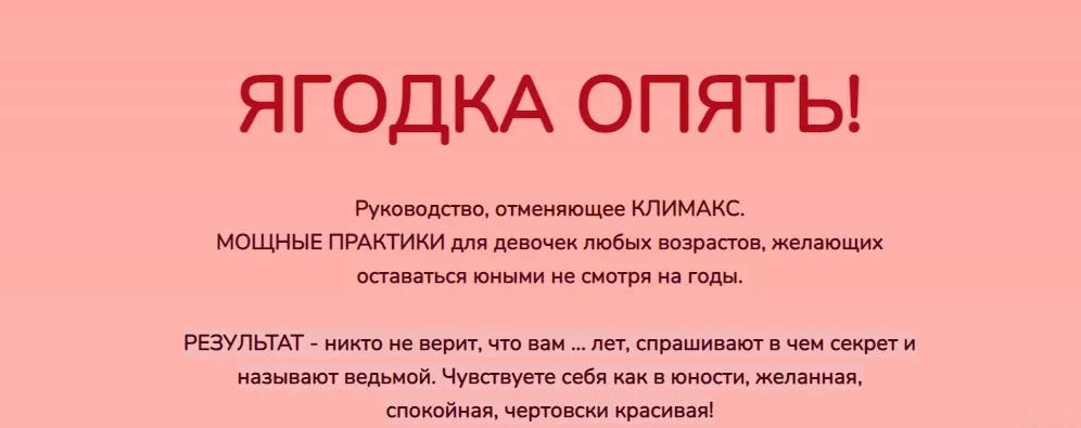 Руководство Ягодка Опять! (Катерина Форма)