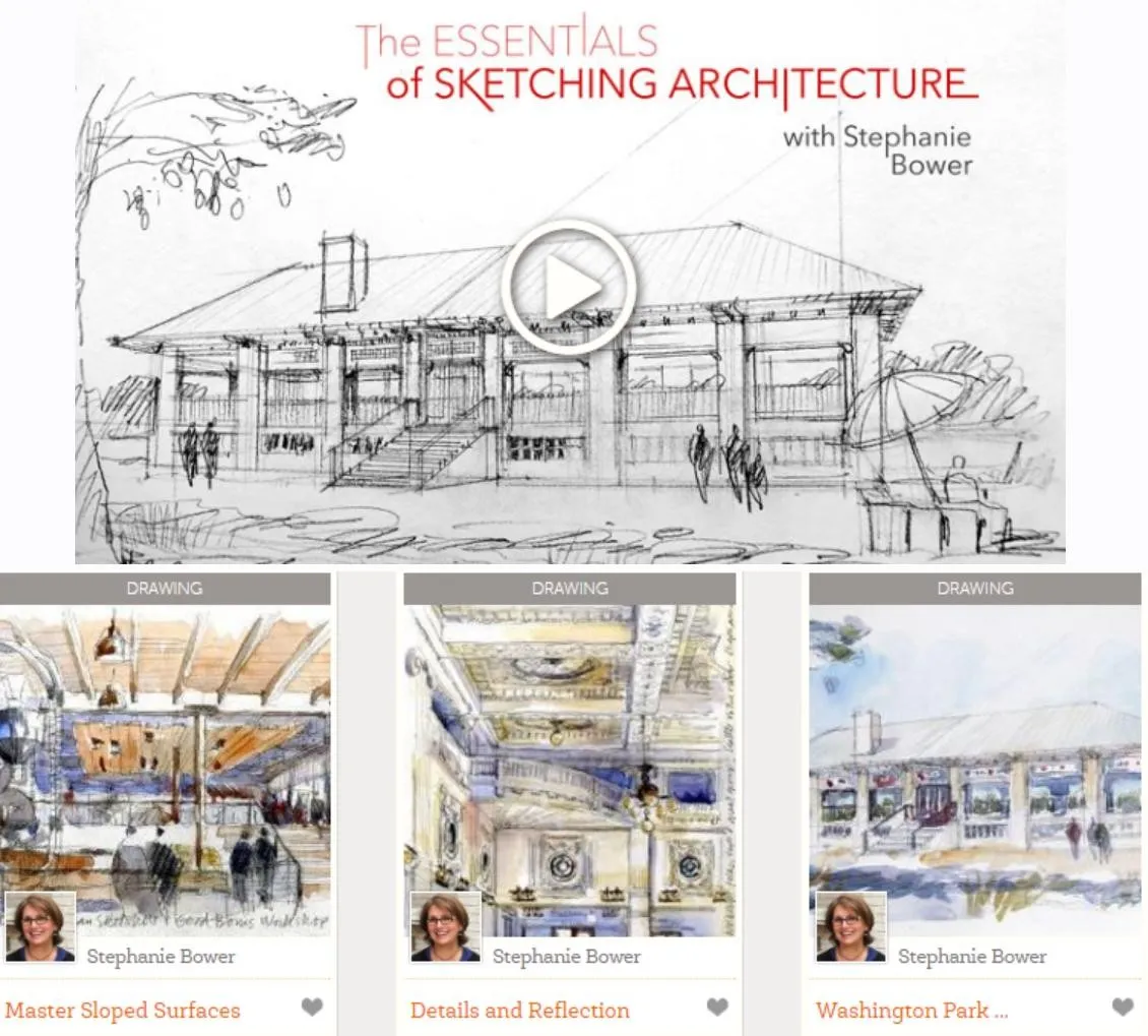 Скетчинг архитектуры. The Essentials of Sketching Architecture (Stephanie Bower)