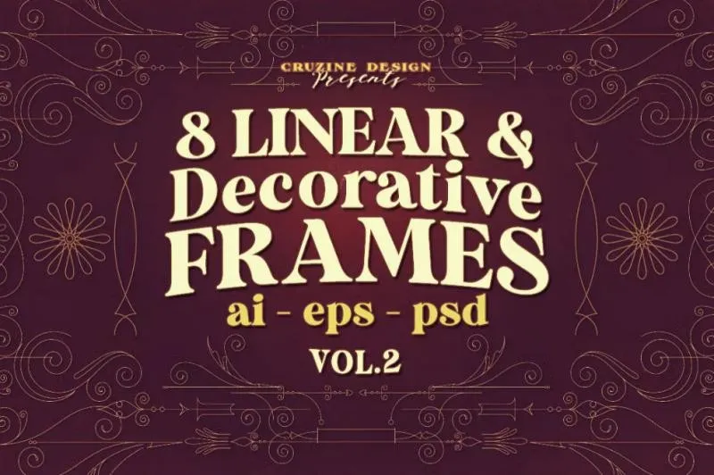 [elements.envato] 8 декоративных и линейных рамок - Vol.2