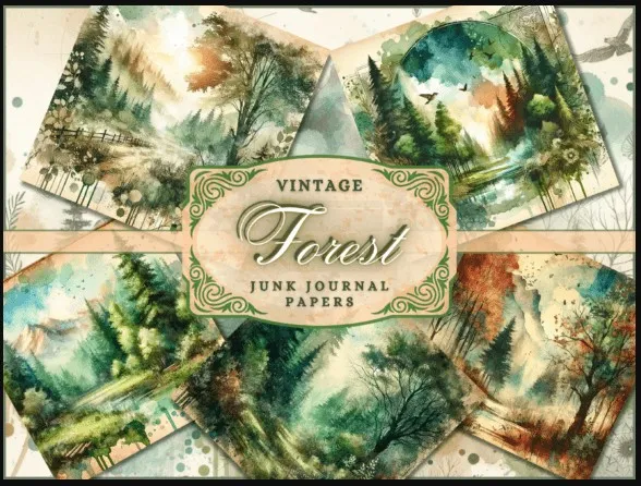 [Creativefabrica] Forest Backgrounds - Woodland Background