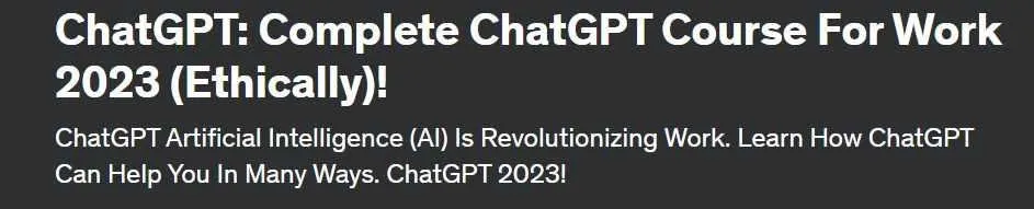 [Udemy] ChatGPT: Полный курс ChatGPT для работы 2023. Этично (Стив Баллингер, MBA)