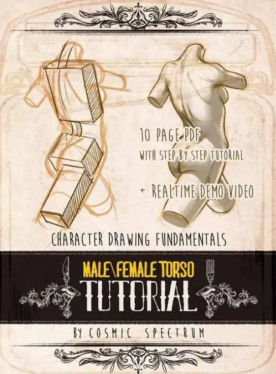 [Cosmic Spectrum Art] Character Fundamentals: Male and Female Torso (Yana Bogatch)