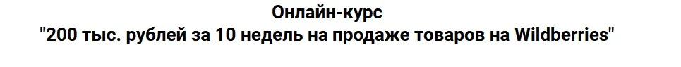 Онлайн-курс «200 тыс. рублей за 10 недель на продаже товаров на Wildberries» Пакет VIP (Дмитрий Шалаев)