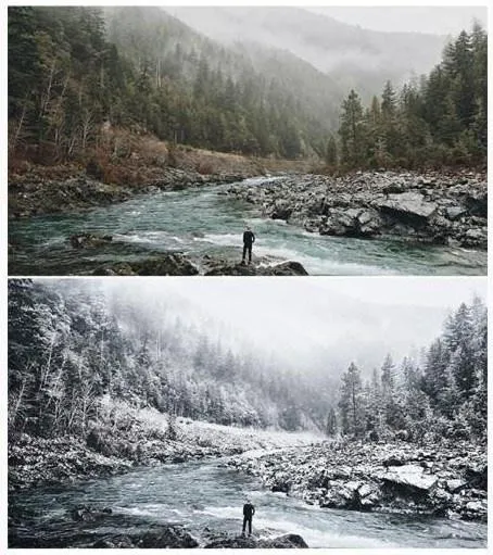 [EnvatoMarket] Реалистичный эффект дождя или снега / Winter and Rain Photoshop Actions