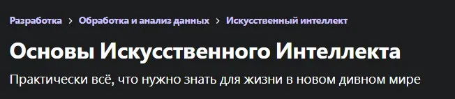 [Udemy] Основы искусственного интеллекта (Роман Душкин)