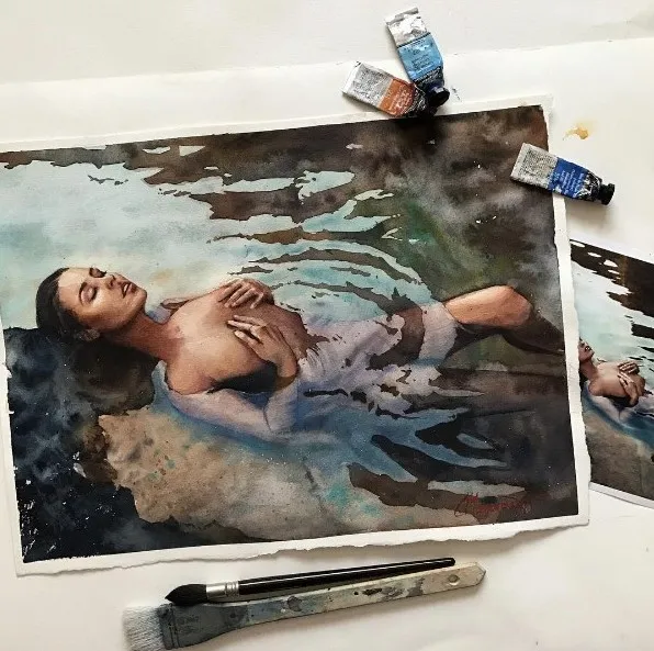 Портрет Акварелью (Анна Маерова)