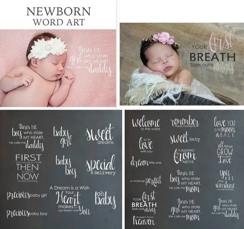 Фотонадписи Newborn Word Art (urbanbloomactions.com)