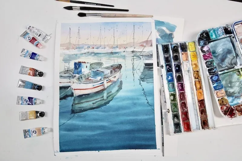 [Arttsapko] Морской пейзаж акварелью (Анна Майорова)