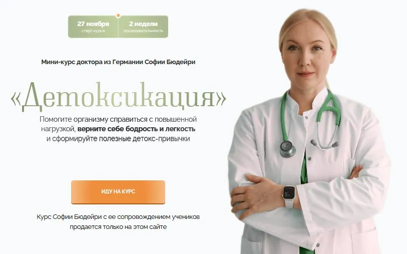 Детоксикация. Тариф самостоятельный (София Бюдейри)