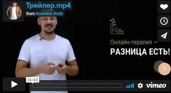 Адаптация терапии к онлайн-среде. Самостоятельный (Кирилл Кошкин)