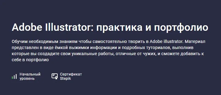 [Stepik] Adobe Illustrator: практика и портфолио (Анастасия Пшиченко)