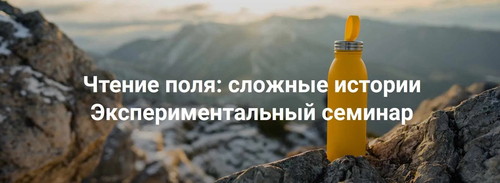 [Институт Открытого поля] Чтение поля: сложные истории. Экспериментальный семинар (Елена Веселаго)