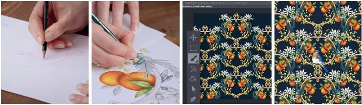 [Domestika] Натуралистические узоры: От эскиза до фотошопа. Naturalistic Patterns: From Sketch to Photoshop (Фредерик Верниле)