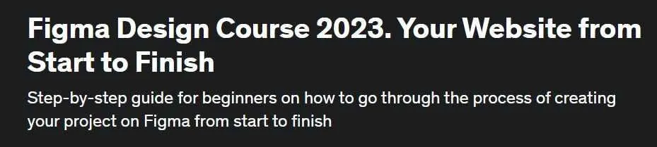 [Udemy] Курс дизайна Figma 2023. Ваш сайт от начала до конца (Anton Voroniuk)