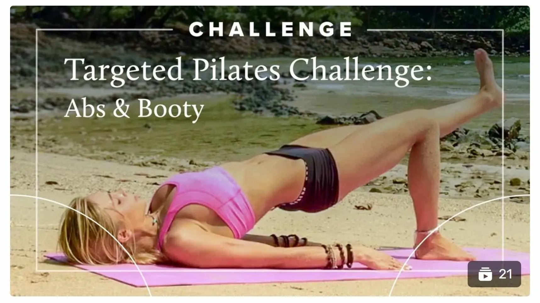 Boho Beautiful Official. Challenges. Targeted Pilates Challenge: Abs & Booty (bohobeautiful)