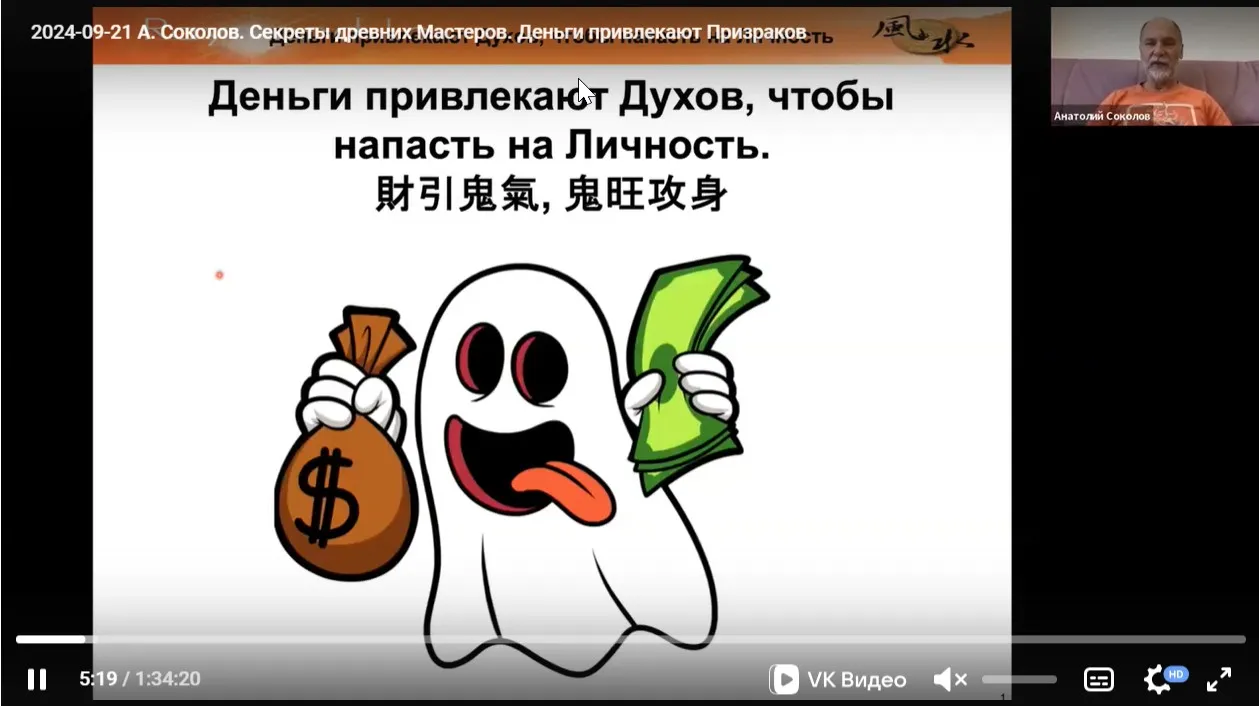 Деньги привлекают Призраков, чтобы напасть на Личность (Анатолий Соколов)