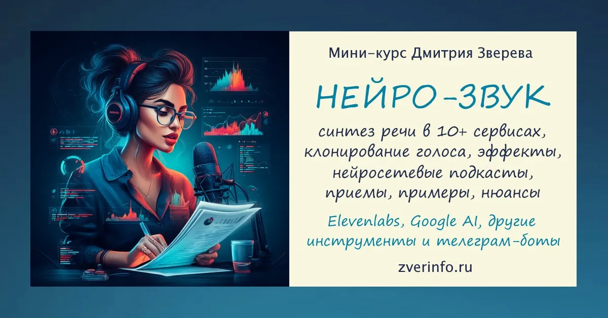 Нейросетевой звук. Тариф Мини-курс по нейро-звуку (Дмитрий Зверев)
