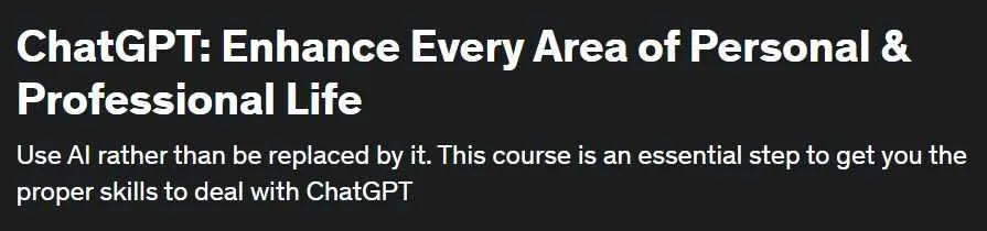 [Udemy] ChatGPT: улучшайте все сферы личной и профессиональной жизни