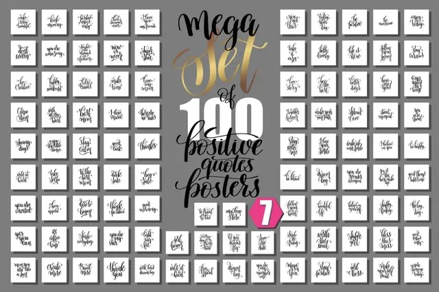 [Creative Market] 100 Positive quotes