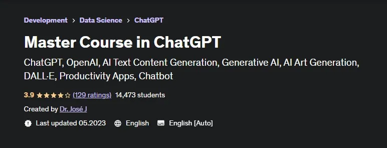 [Udemy] Мастер-курс по ChatGPT (Jose J)