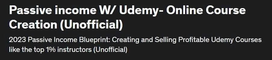 [Udemy] Пассивный доход с Udemy — создание онлайн-курсов (Passive Income Gen Z)
