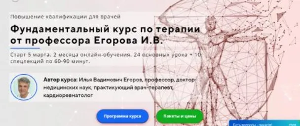 Фундаментальный курс по терапии. Полный курс (Илья Егоров)
