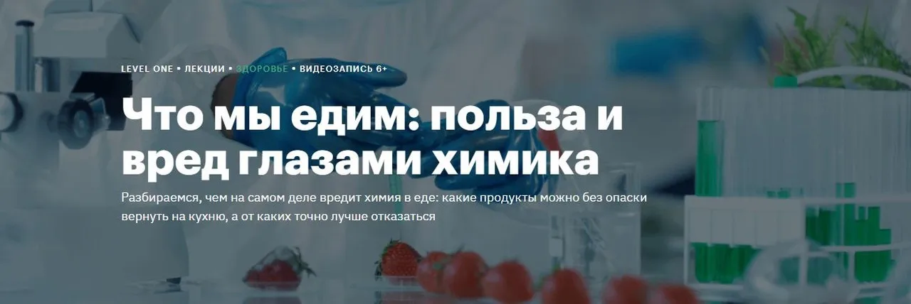[Level One]  Что мы едим: польза и вред глазами химика (Сакина Зейналова)