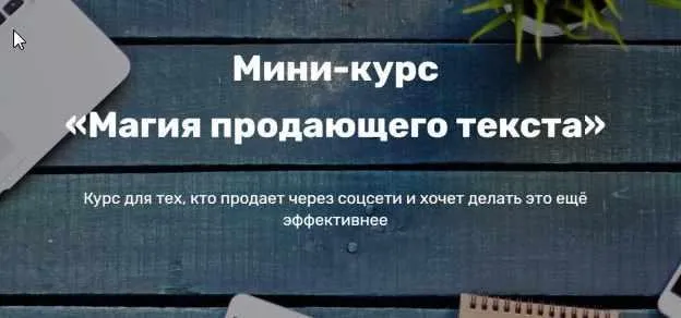 Мини-курс «Магия продающего текста» (Анна Шуст)