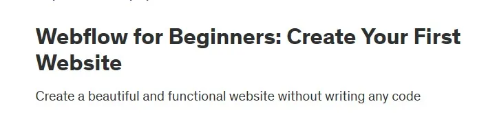 [Udemy] Webflow для начинающих: создайте свой первый веб-сайт (Learnify IT)