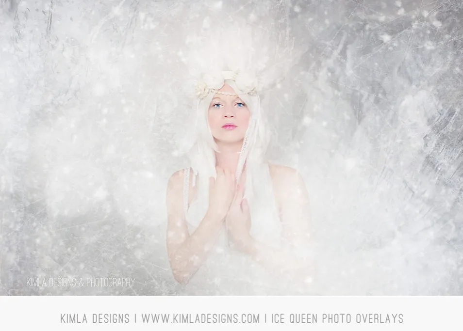 [Kimladesigns.com] Фотоналожения Снежная королева / Ice Queen Photo Overlays