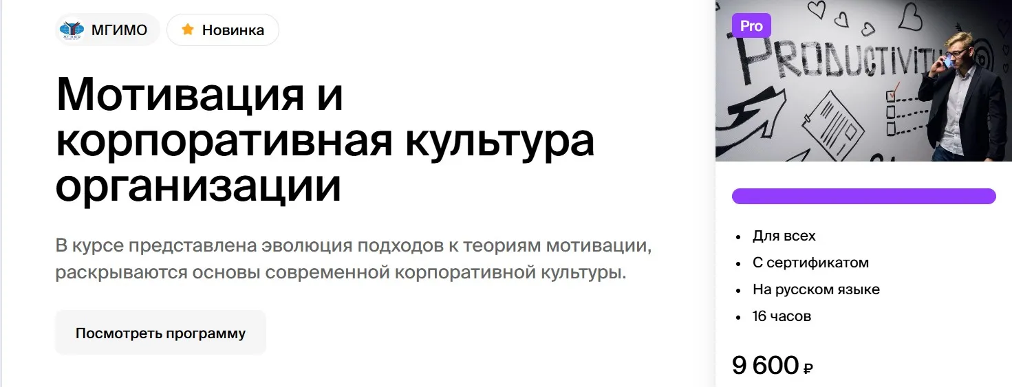 [МГИМО] Мотивация и корпоративная культура организации (Ленар Юнусов)