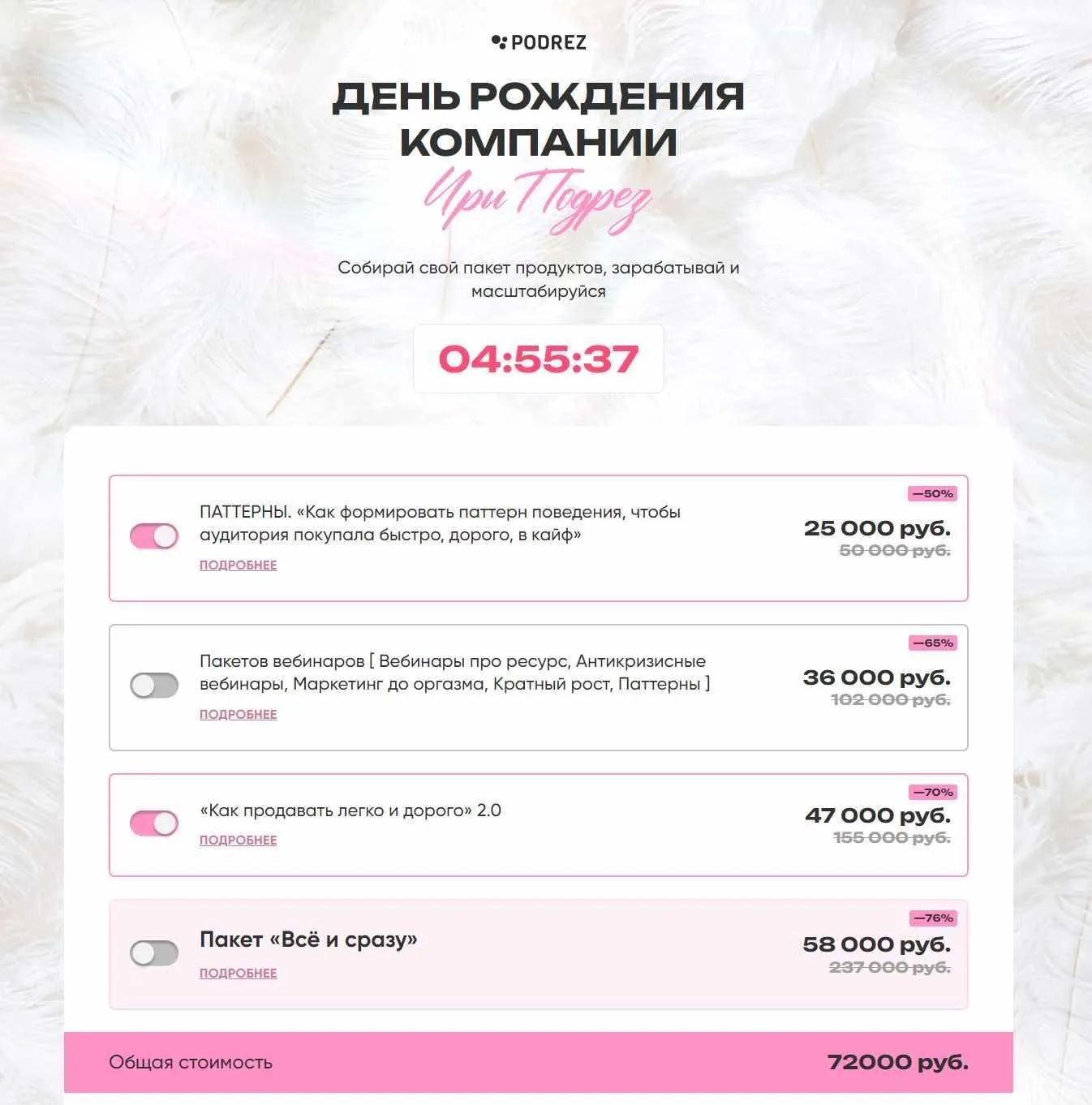 Как формировать паттерн поведения, чтобы аудитория покупала быстро, дорого, в кайф + Как продавать легко и дорого 2.0 (Ирина Подрез)