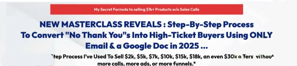 [Phoneless Revenue Mastery] Моя секретная формула продаж продуктов от 1000$+ без созвонов