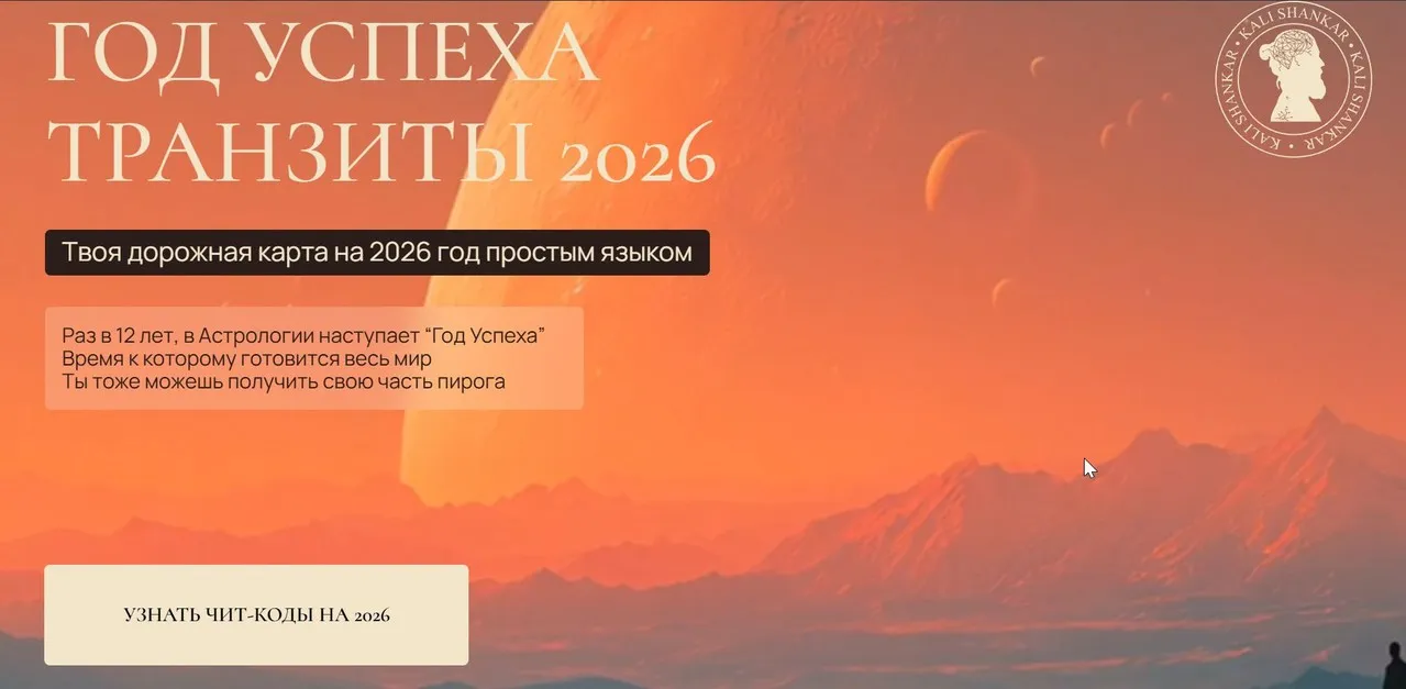 Год успеха. Транзиты 2026 (Kali Shankar)