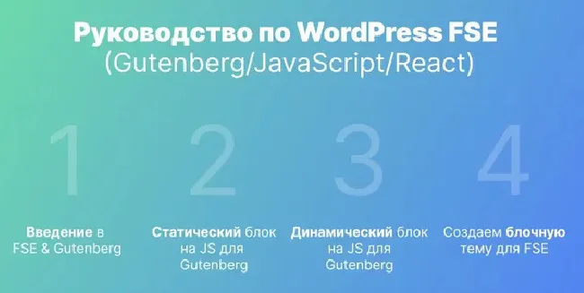 [Udemy] Руководство по WordPress FSE. Gutenberg/JavaScript/React (Александр Сокирка)