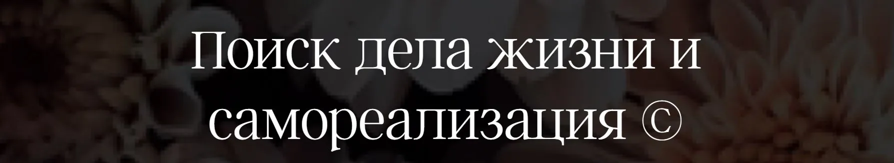 Поиск дела жизни и самореализация (projecdar)