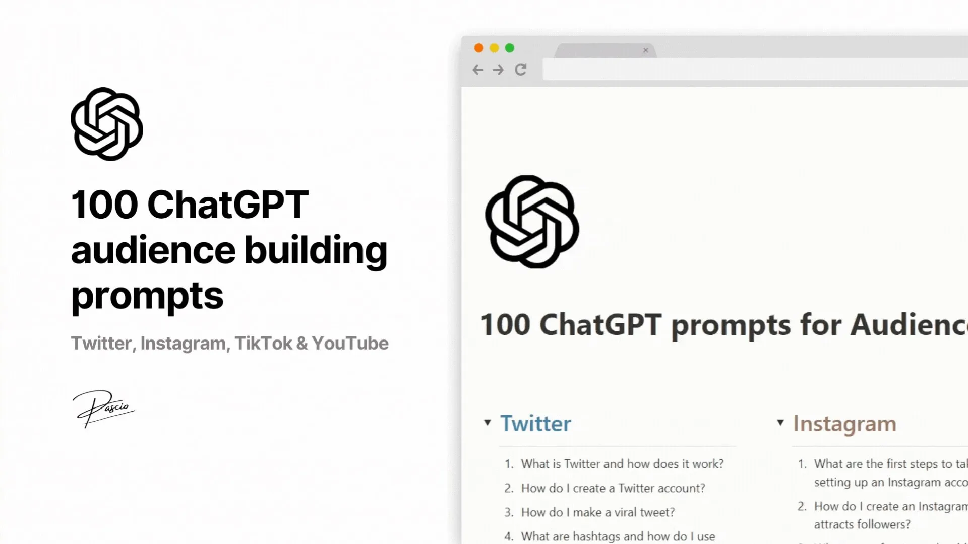 400 запросов ChatGPT для создания аудитории (Pascio)