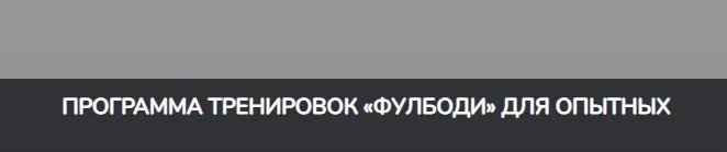 Программа тренировок «фулбоди» для опытных (Станислав Линдовер)