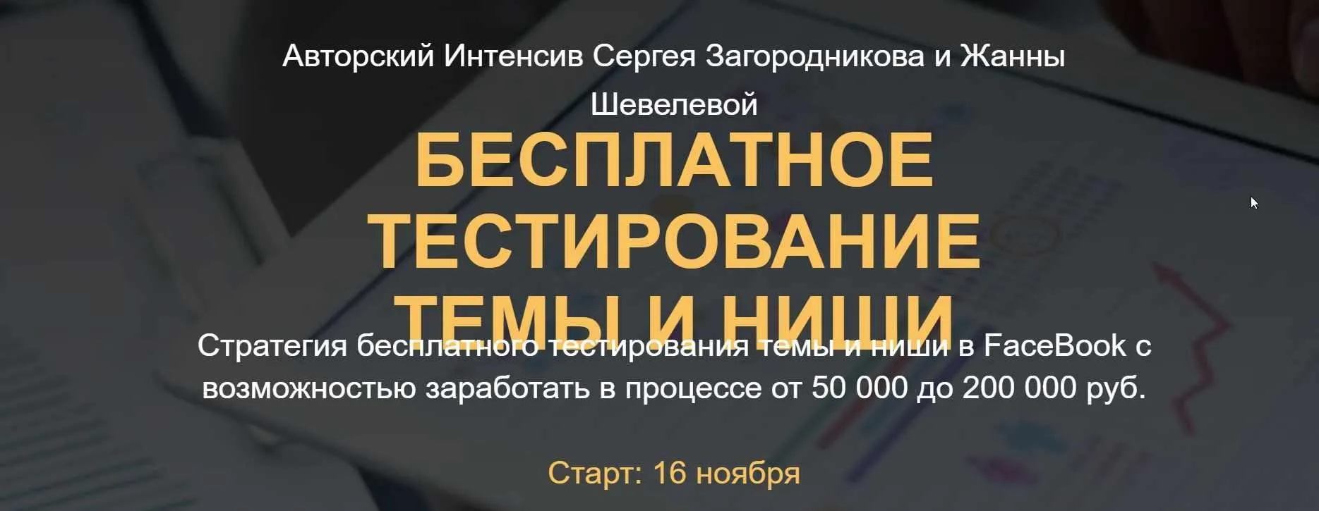 Бесплатное тестирование темы и ниши (Сергей Загородников, Жанна Шевелёва)