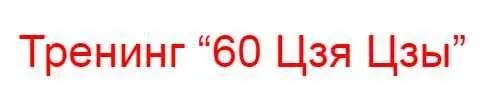 Тренинг «60 Цзя Цзы» (Владимир Захаров)