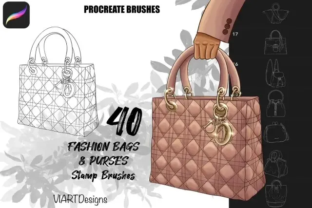 [CreativeMarket] Fashion bags&purses stamps Procreate (VIARTDesigns)