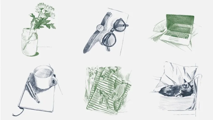 [Domestika] Иллюстрация в скетчбуке цветными карандашами | Sketchbook Illustration with (Зои Баркер)