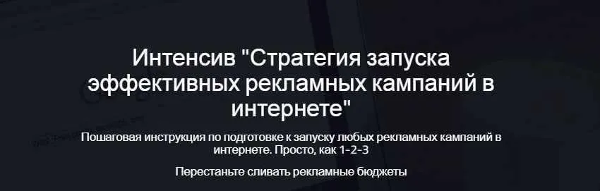 Стратегия запуска эффективных рекламных кампаний в интернете (Надежда Раюшкина)
