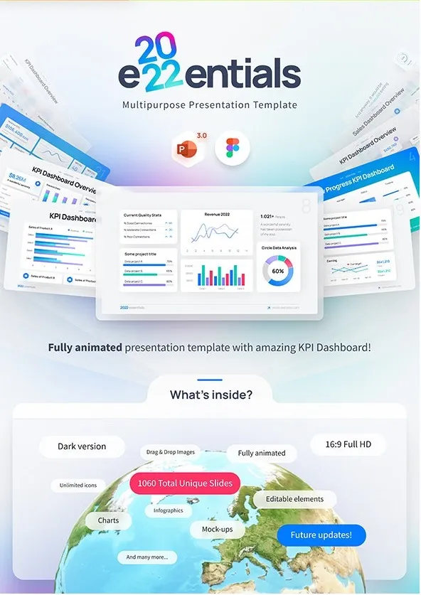 [PowerPoint] 2022 Essentials Multipurpose Premium PowerPoint Presentation Template (BrandEarth)