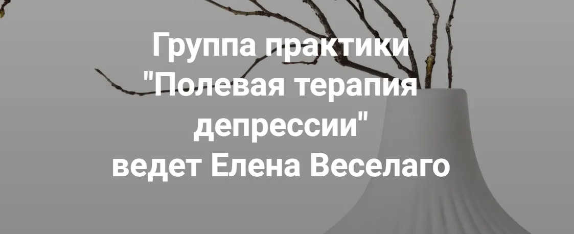 [Институт Открытого поля] Группа практики. Полевая терапия депрессии  (Елена Веселаго)