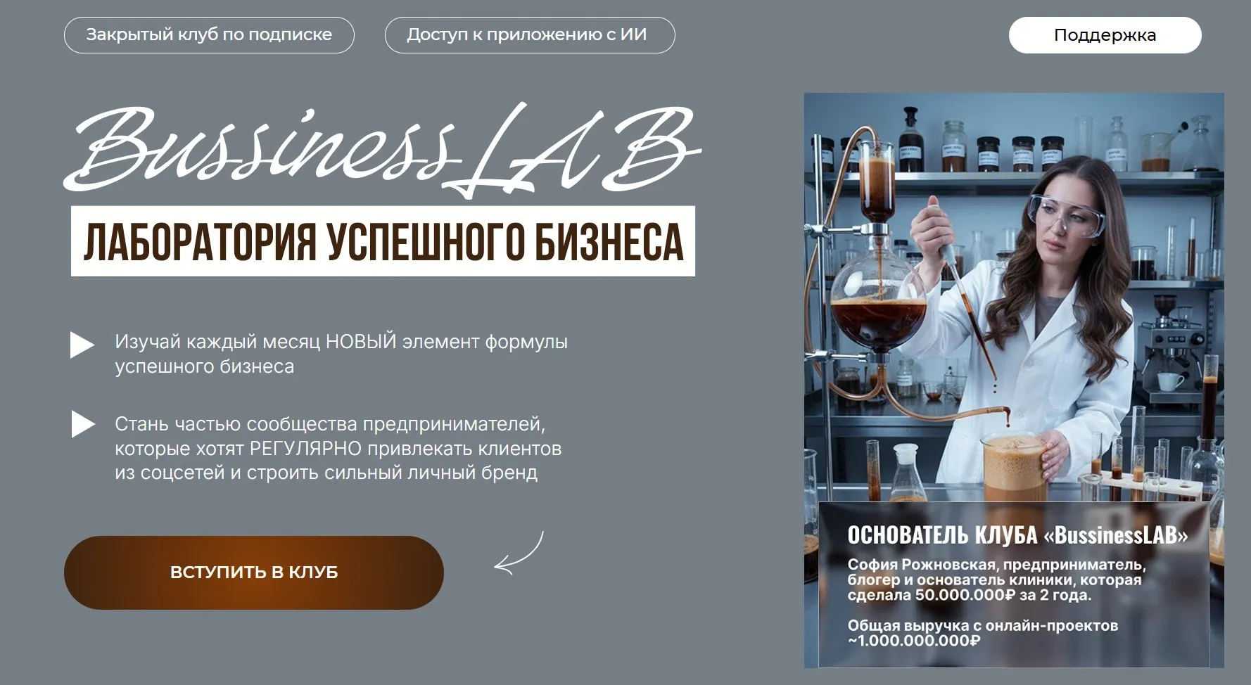 Bussiness LAB. Лаборатория успешного бизнеса. Подписка на 90 дней (София Рожновская)